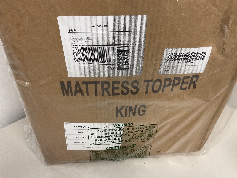 Photo 1 of Decroom 3 Inch Memory Foam Mattress Topper King Size for Back Pain Relief, Thicked Down Alternative-Lined Mattress Pad?Filled with Breathable & Soft Memory Foam Pillow Top, 80x78x3 Inch