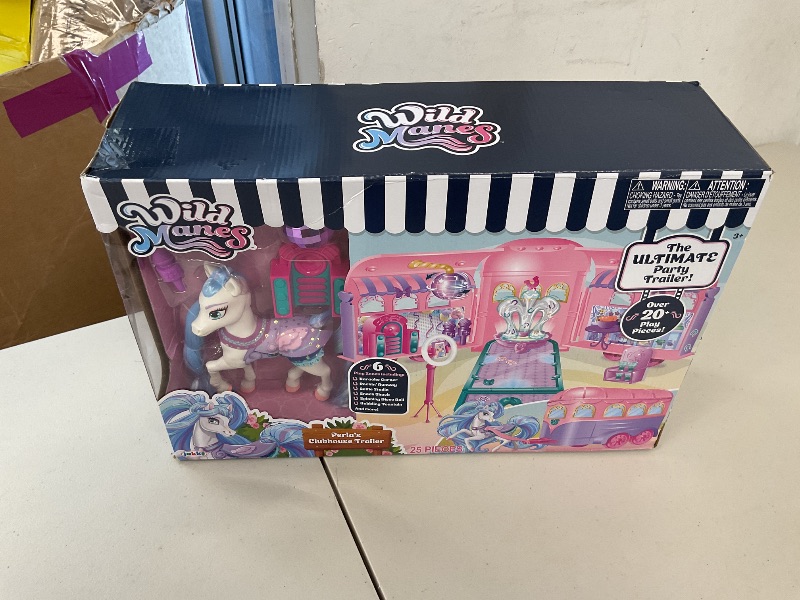 Photo 1 of Wild Manes Horse Toys Perla's Clubhouse Trailer Playset with Perla Horse Doll Figure, with Over 25 Interactive Features