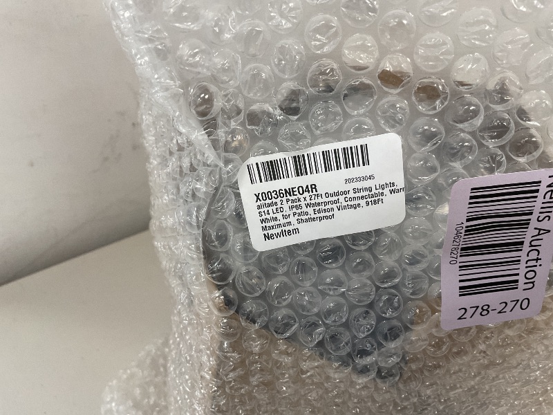 Photo 1 of alitade 2 Pack x 27Ft Outdoor String Lights, S14 LED, IP65 Waterproof, Connectable, Warm White, for Patio, Edison Vintage, 918Ft Maximum, Shatterproof