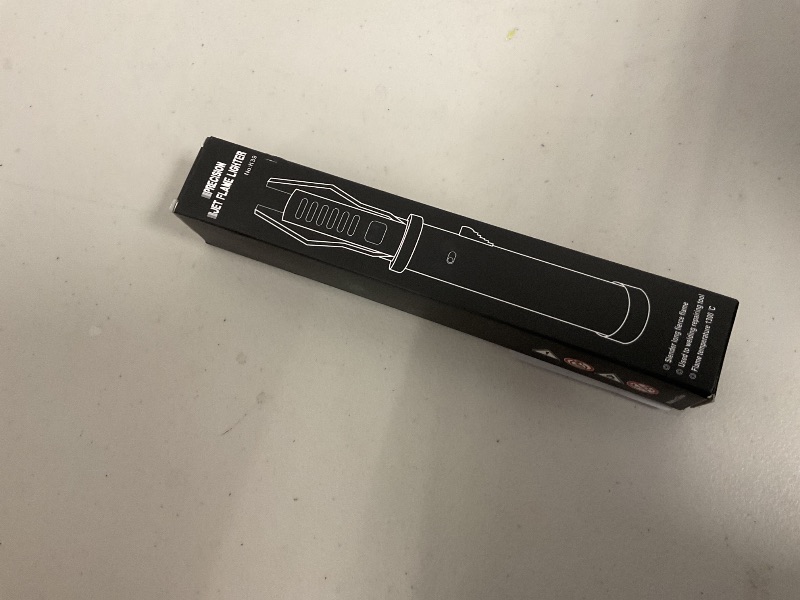 Photo 1 of DKMHA Torch Lighter with Adjustable Flame, Windproof Jet Flame, Refillable Butane Saber Lighter with Safety Lock for Campfires, BBQ, Baking, Camping & Gifts, Does not Include Butane Gas (White 1PCS)