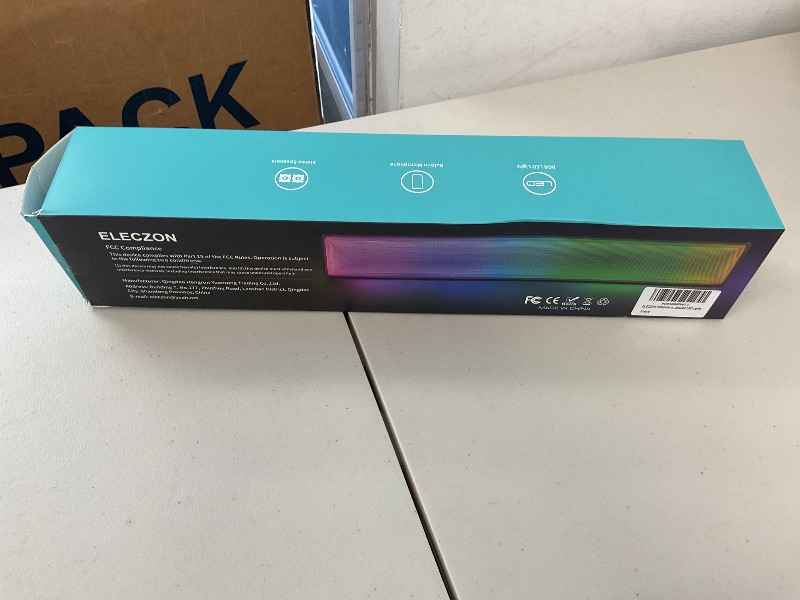 Photo 1 of ELECZON Computer Speakers with Boost Bass, Loud Stereo PC Speaker, for Computer/PC/Desktop/Laptop/Monitor?Gaming/Music/Movies, USB Powered, Button Control, Colored LED Lights, Gift for Him, Black