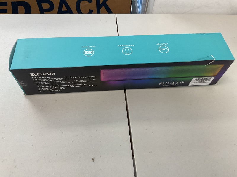 Photo 1 of ELECZON Computer Speakers with Boost Bass, Loud Stereo PC Speaker, for Computer/PC/Desktop/Laptop/Monitor?Gaming/Music/Movies, USB Powered, Button Control, Colored LED Lights, Gift for Him, Black
