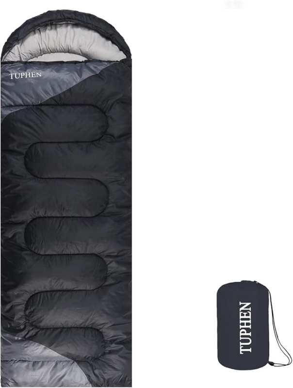 Photo 1 of tuphen- Sleeping Bags for Adults Kids Boys Girls Backpacking Hiking Camping Microfiber Liner, Cold Warm Weather 4 Seasons Indoor Outdoor Use, Lightweight & Waterproof