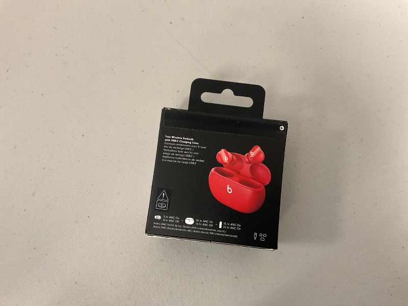 Photo 1 of Beats Studio Buds - True Wireless Noise Cancelling Earbuds - Compatible with Apple & Android, Built-in Microphone, IPX4 Rating, Sweat Resistant Earphones, Class 1 Bluetooth Headphones - Red