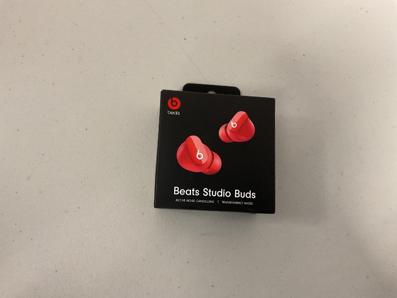 Photo 1 of Beats Studio Buds - True Wireless Noise Cancelling Earbuds - Compatible with Apple & Android, Built-in Microphone, IPX4 Rating, Sweat Resistant Earphones, Class 1 Bluetooth Headphones - Red