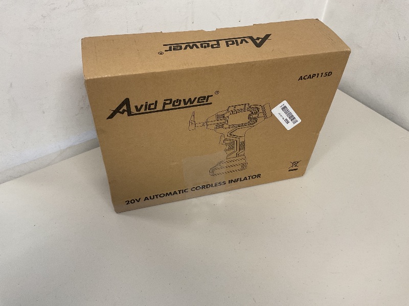 Photo 1 of AVID POWER Tire Inflator Portable Air Compressor, 20V Cordless Car Tire Pump, Rechargeable Battery Powered Air Compressor w/12V DC Adapter, Digital Pressure Gauge