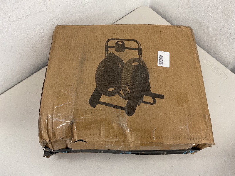 Photo 1 of Water Hose Reel Cart, Holds 65-130 Ft of 5/8 Inch Hose, Wall Mounted Garden Hose Cart, Portable Hose Reel for Convenient Storage and Watering