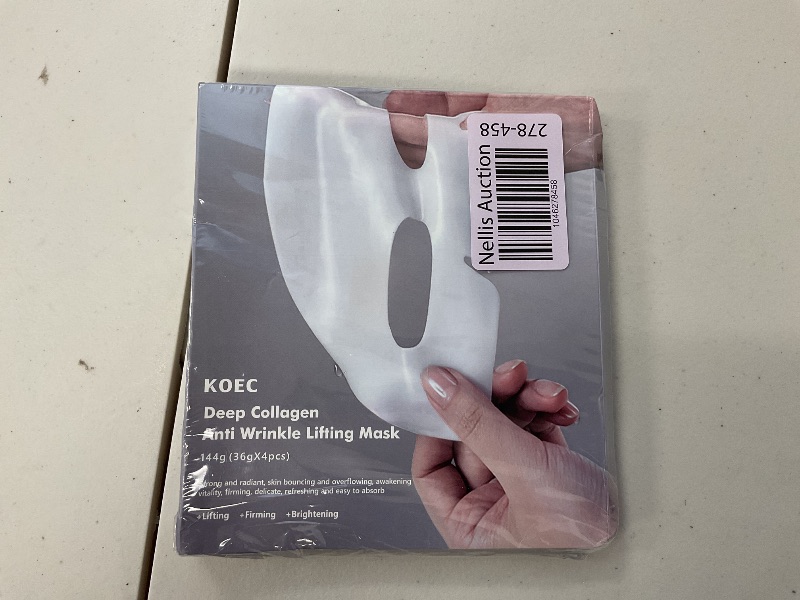 Photo 1 of MAROJEIF Deep Collagen Overnight Mask,Collagen Face Mask,Bio-Collagen Real Deep Mask,Korean Collagen Films Facial Hydrogel Mask,Deep Collagen Anti Wrinkle Firming Lifting Mask for Face(4pcs/1 Box)