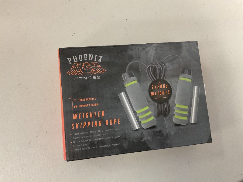 Photo 1 of Phoenix Fitness RY916 Weighted Skipping Rope Adult, Exercise Jumping Rope for Men Women Kids, Jump Rope For Fat Burning, Conditioning & Fat Loss, Grey