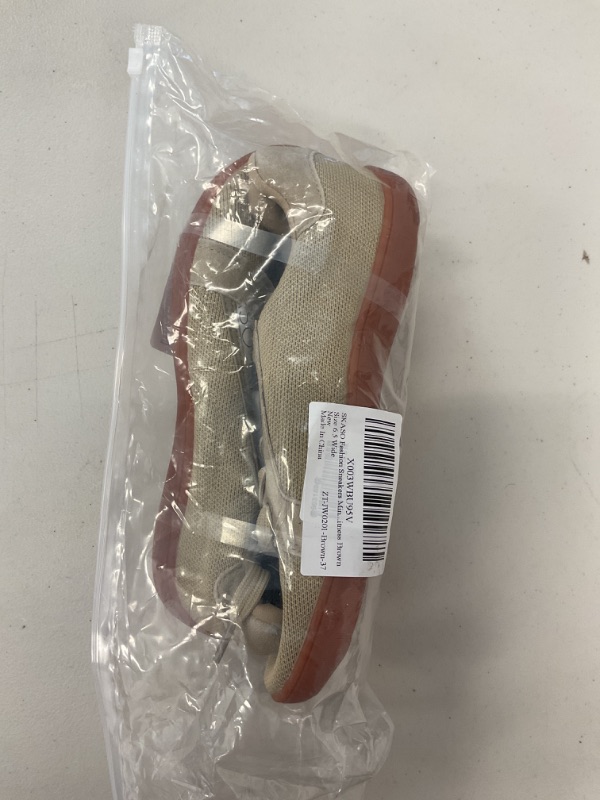 Photo 1 of SKASO Fashion Sneakers Minimalist Shoes Barefoot Wide Toe Box Shoes Women Comfortable Walking Shoes Zero Drop for Casual Fitness Brown Size 6.5 Wide