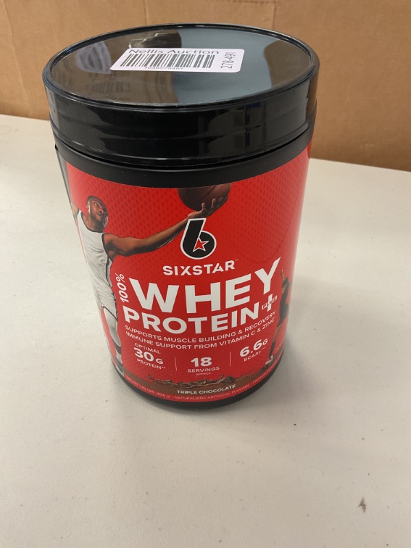Photo 1 of Six Star Whey Protein Powder Plus - Muscle Building & Recovery Formula with Whey Isolate Powder, BCAAs, 30g Protein, Immune Support - Post-Workout Supplement - Triple Chocolate, 1.8 lbs