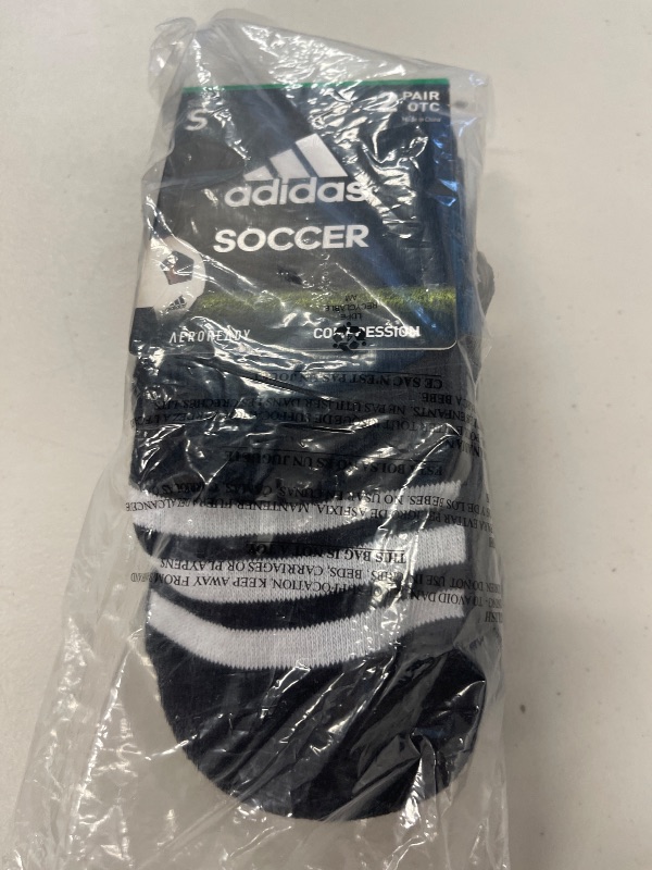 Photo 1 of adidas Rivalry Soccer Men and Women, Workout Socks-Over The Calf, Black/White, Small