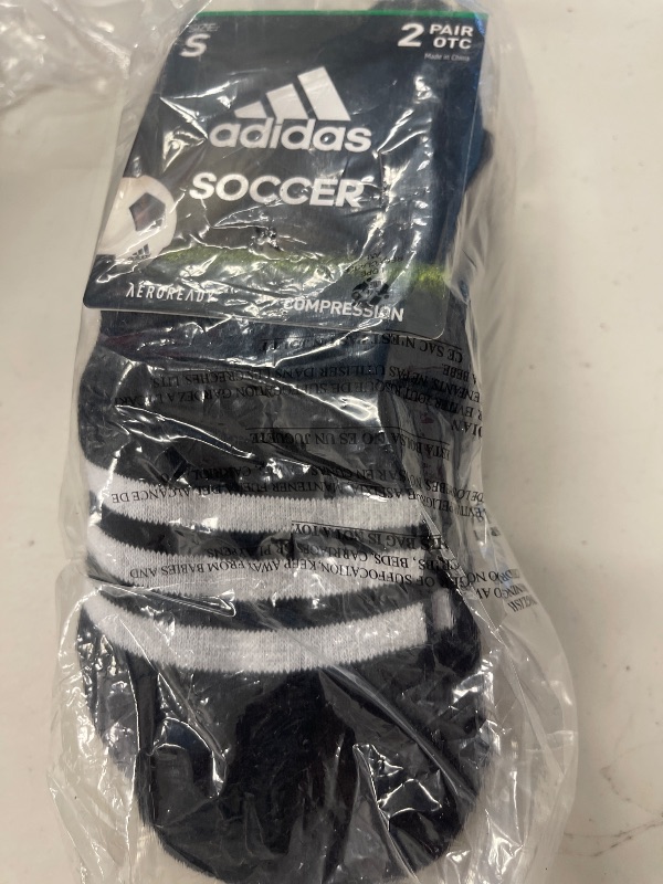 Photo 1 of adidas Rivalry Soccer Men and Women, Workout Socks-Over The Calf, Black/White, Small