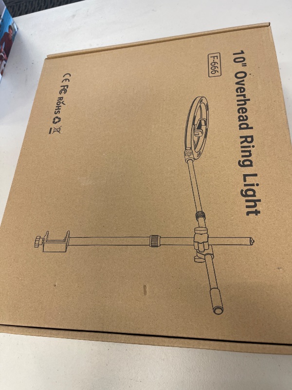 Photo 1 of Ring Light Overhead Camera Phone Mount for Desk Tripod - 10" Ring Light with Stand for iPhone - Sturdy Selfie Ringlight with Clamp for Artist,Drawing,Video Recording,Live Streaming,Content Creation