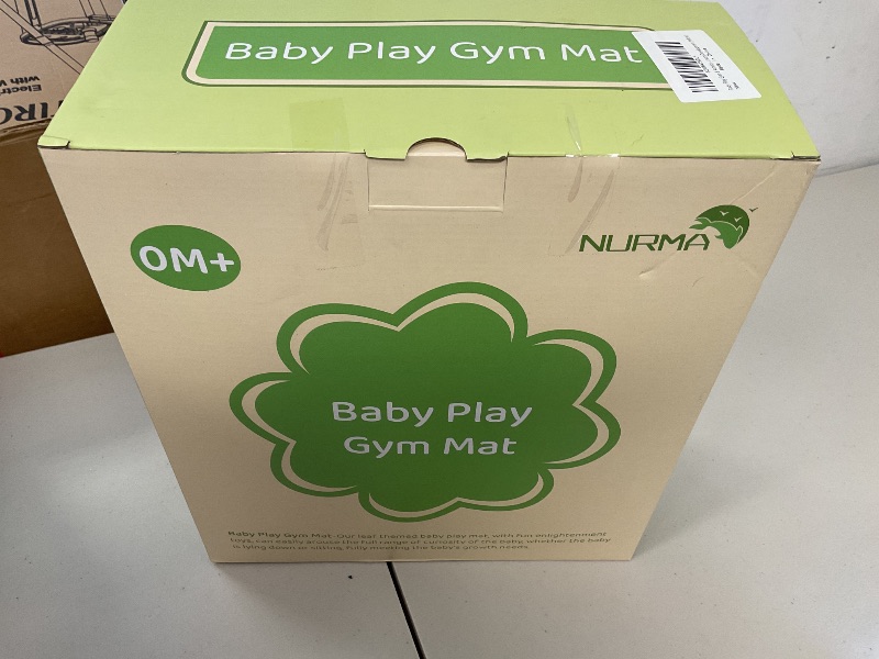 Photo 1 of Baby Play Gym & Activity Mat, Spacious Leaf-Shaped Design with 5 Detachable Toys, Ideal Newborn Gift for Tummy Time Enhancing Motor Skills & Sensory Development (Yellow)