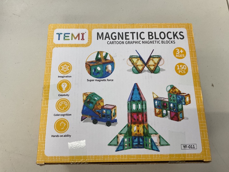 Photo 1 of TEMI Magnet Tiles, 80 PCS Magnet Building Toy, Magnets Building Set, Learning and Education Toys Christmas Toy Gifts for Ages 3 4 5 6 7 8+ Year Old Toddler Kids Boys and Girls