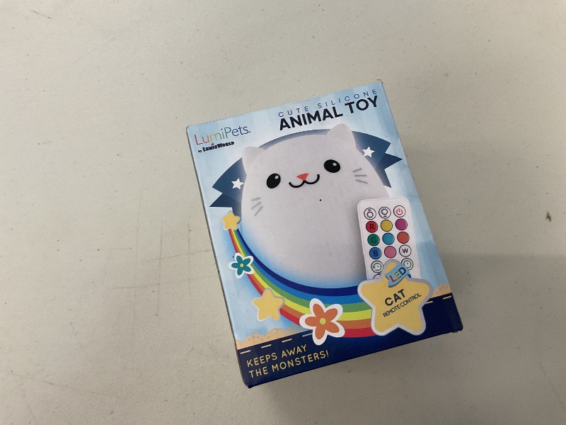 Photo 1 of Lumipets Remote Control Silicone Night Light for Kids - Cat Design with 9 Soft Colors & Sleep Timer - Rechargeable, Battery-Operated Lamp for Bedroom | Baby Nursery, Toddler, Girls, Boys