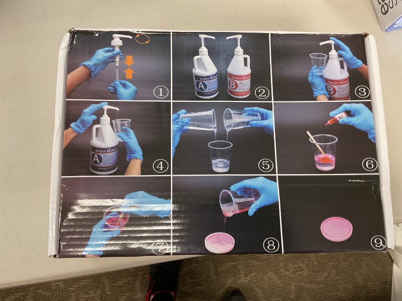 Photo 1 of Epoxy Resin 1.2 Gallon - Crystal Clear Epoxy Resin Kit with Pumps for Casting and Coating, Table Tops - Bubble Free Fast Curing 2 Part Art Resin for DIY Jewelry Making, Wood, Countertop, River Table