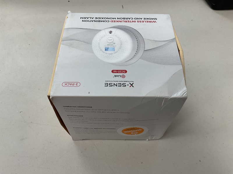 Photo 1 of X-Sense  And Carbon Monoxide Detector Combo, Wireless Interconnected Combination Smoke and Carbon Monoxide Detector with 10-Year Battery, Up to 24 X-Sense Link+ Wireless Alarms, SC01-W, 3-Pack