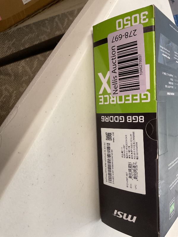 Photo 1 of MSI Gaming GeForce RTX 3050 8GB GDRR6 Boost Clock: 1807 MHz 128-Bit HDMI/DP PCIe 4 Torx Twin Fans Ampere OC Graphics Card (RTX 3050 Ventus 2X 8G OC)