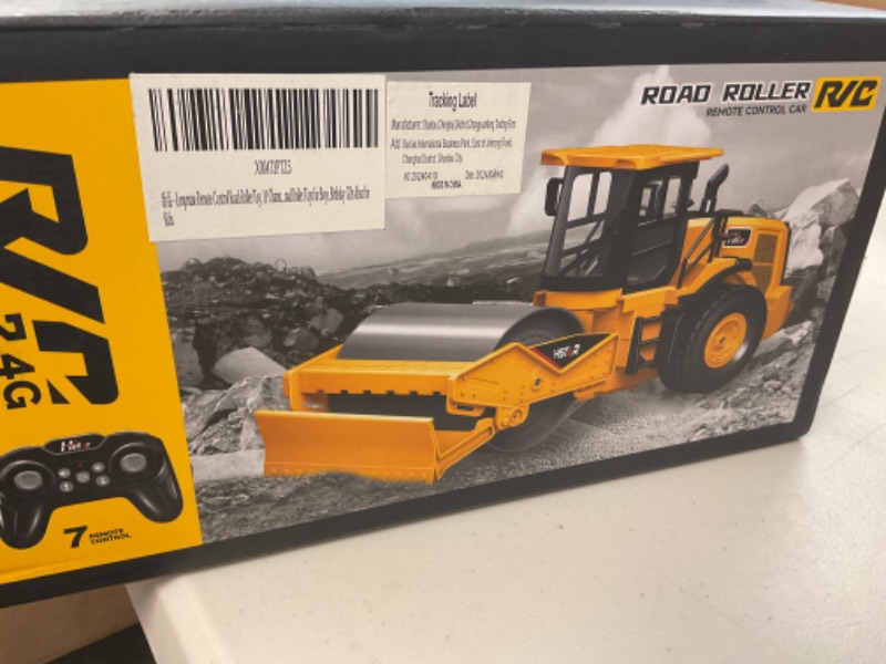 Photo 1 of Leopmase Remote Control Road Roller Toy, 7 Channel Remote Control Construction Toys Vehicles with Lights, RC Road Roller Toys for Boys, Birthday Gifts Ideas for Kids