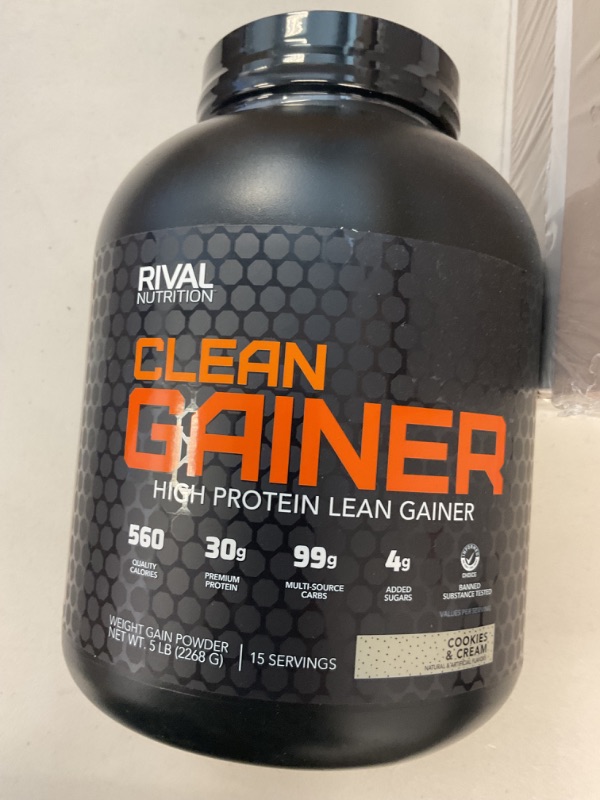 Photo 1 of Rivalus Clean Gainer - 5lbs Cookies & Creme