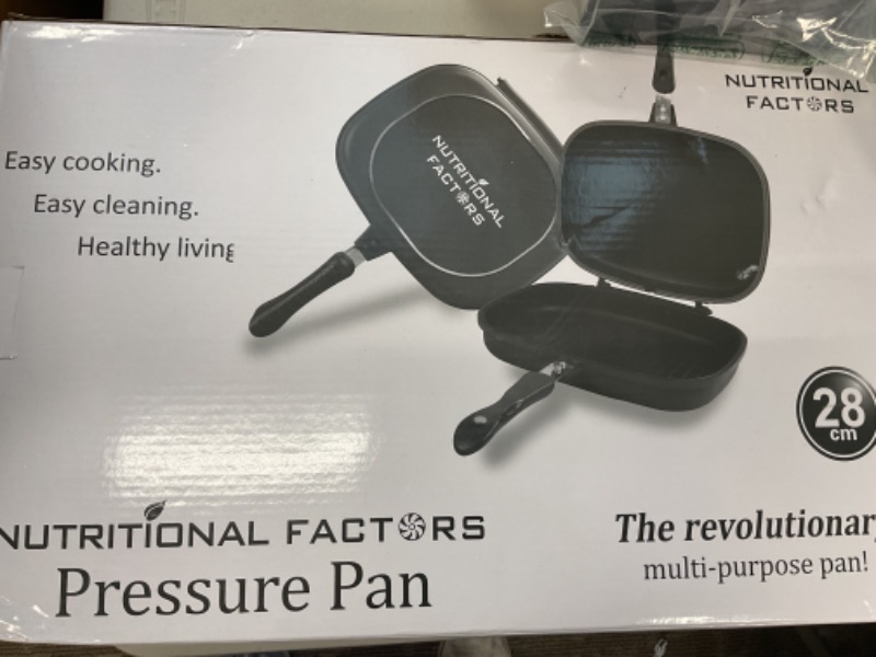 Photo 1 of Gavigain Aluminum Double Sided Frying Pan, Non-Stick, Electric Stovetop Compatible, 12-Inch