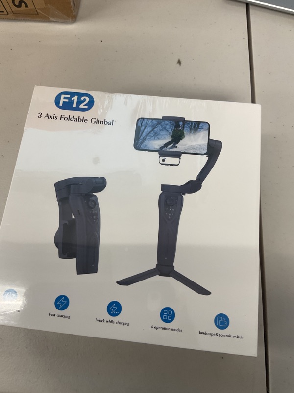 Photo 1 of iPhone & Android 3-Axis Phone Gimbal with Magnetic AI Active Tracker Fill Light for Video Recording YouTube TikTok Vlogging