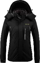Photo 1 of women ski jacket in dark grey in a size small