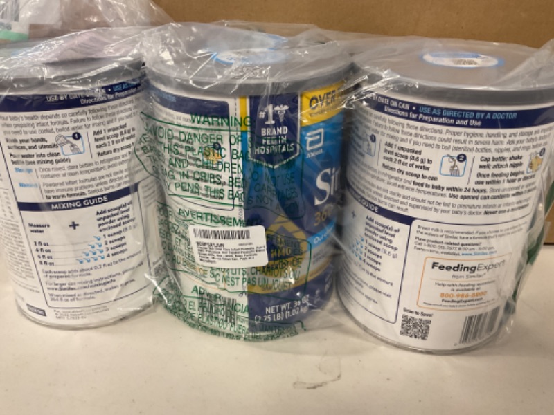 Photo 1 of Similac 360 Total Care Infant Formula, Has 5 HMO Prebiotics, Our Closest Prebiotic Blend to Breast Milk, Non-GMO, Baby Formula Powder, 36-oz Value Can, Pack of 3