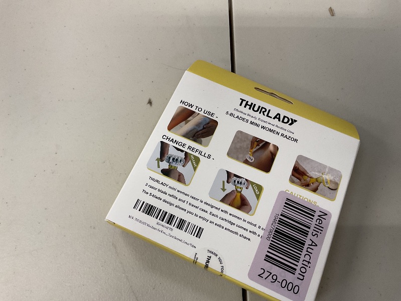 Photo 1 of Thurlady  mini razor 5 blade design for traveling. Comes with 3 razor blade refills no shaving irritation color yellow 