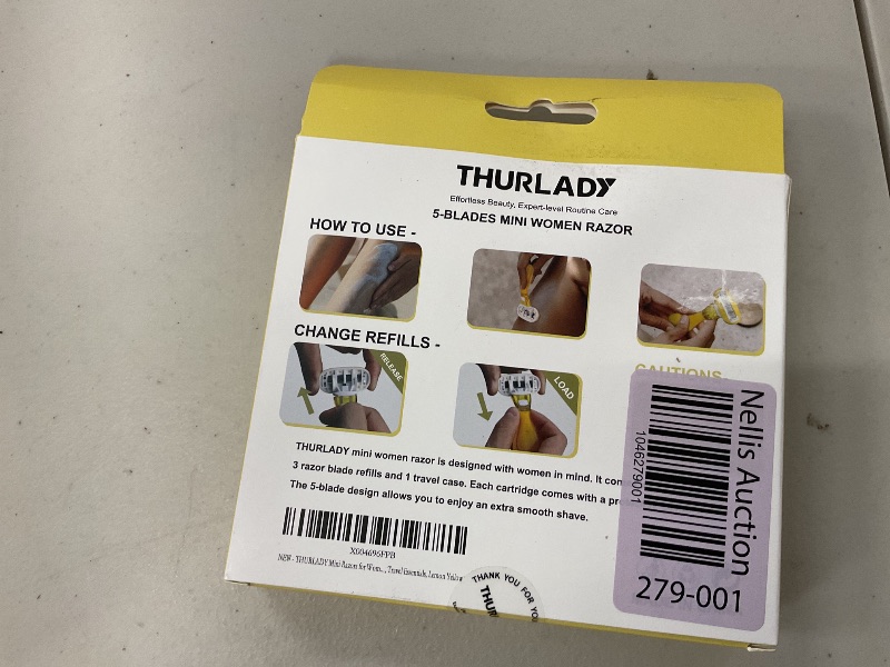 Photo 1 of Thurlady  mini razor 5 blade design for traveling. Comes with 3 razor blade refills no shaving irritation color yellow 