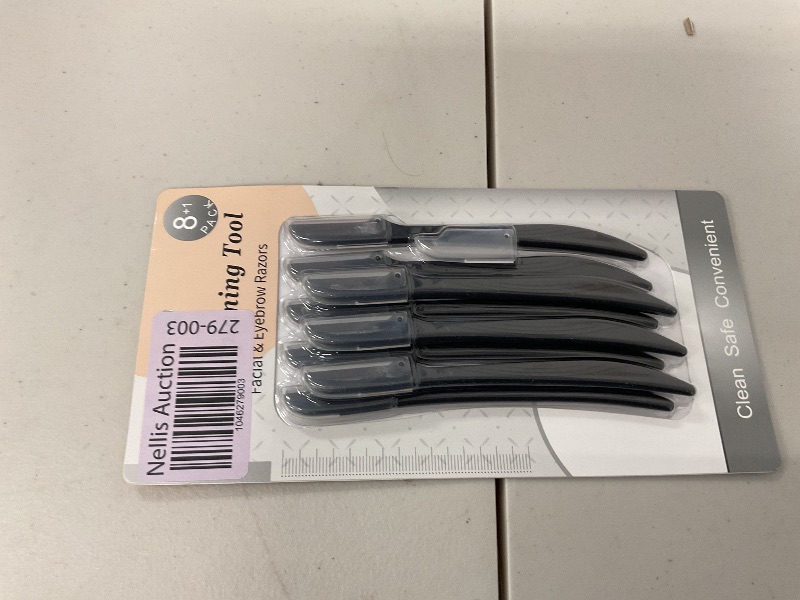 Photo 1 of Dermaplaning Tool, Face Razor for Women, Exfoliating Dermaplane Razor, Eyebrow and Facial Hair Removal Shaver, 8 Count, Black