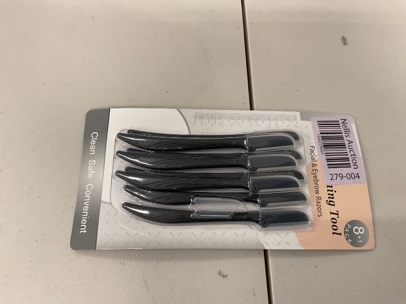 Photo 1 of Dermaplaning Tool, Face Razor for Women, Exfoliating Dermaplane Razor, Eyebrow and Facial Hair Removal Shaver, 8 Count, Black