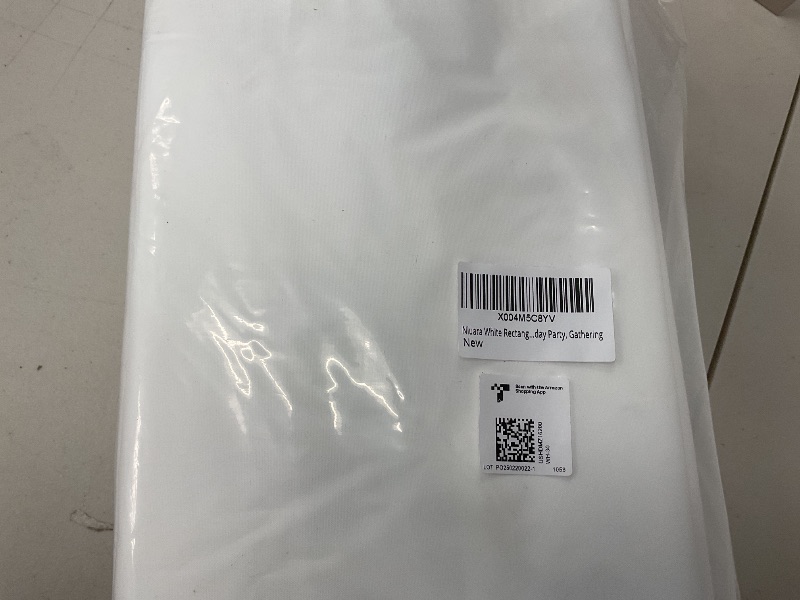 Photo 1 of White Rectangle Tablecloth - 54" x 108" Inch, 30 Pack, Table Cloth for Disposable Use, Table Cover for Holiday Party, Gathering