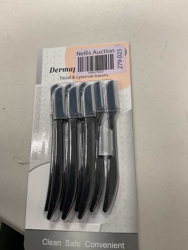 Photo 1 of Dermaplaning Tool, Face Razor for Women, Exfoliating Dermaplane Razor, Eyebrow and Facial Hair Removal Shaver, 8 Count, Black