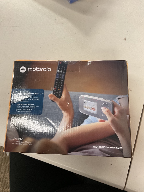 Photo 1 of Motorola VM482 Video Baby Monitor W/Camera, 1000ft Range no WiFi 2.4 GHz Wireless, 2.4" Color Screen, 1-Way Audio, Manual Pan/Tilt, Digital Zoom, Sound Level Indication, Night Vision