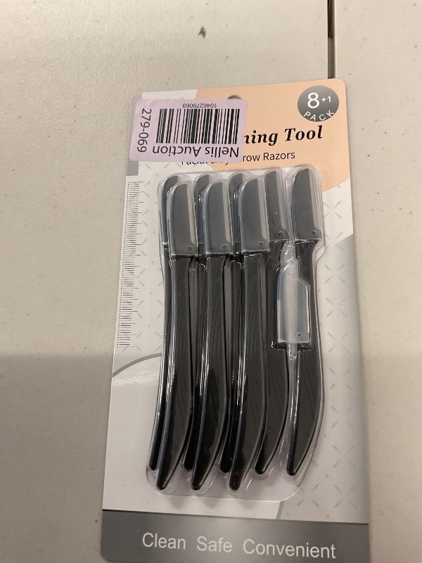 Photo 1 of Dermaplaning Tool, Face Razor for Women, Exfoliating Dermaplane Razor, Eyebrow and Facial Hair Removal Shaver, 8 Count, Black