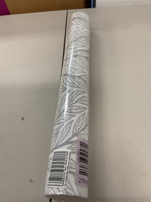 Photo 1 of Theper Green Leaf Wallpaper Peel and Stick Boho 17.3"x393"Plant White/Green Wall Paper Self Adhesive Removable Wallpaper for Bedroom Leaves Contact Paper for Cabinets Home Decor Vinyl Film