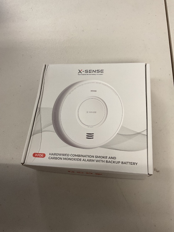 Photo 1 of X-Sense AC Hardwired Combination Smoke and Carbon Monoxide Detector, Hardwired Interconnected Smoke and CO Detector Alarm with Replaceable Battery Backup, XP06, 1-Pack