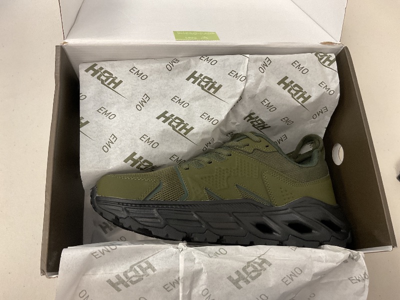 Photo 1 of Mens Trail Running Shoes Hiking Sneakers for Men Cross-Training Athletic Sport Workout Shoes for Outdoor ArmyGreen US 7