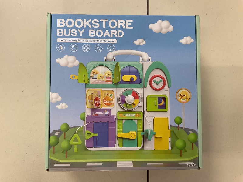 Photo 1 of Montessori Toys for 1-2 Year Old Boy Girl, Bilingual Busy Board for Toddlers 1-3, Educational Toddlers Toys for Ages 0-2, Birthday Gifts for 1+ Year Old, Developmental Baby Toy 12-18 Month