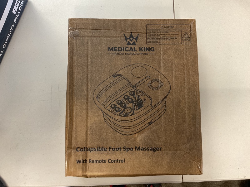 Photo 1 of Medical king Foot Spa with Heat and Massage and Jets Includes A Remote Control A Pumice Stone Collapsible Massager with Bubbles and Vibration