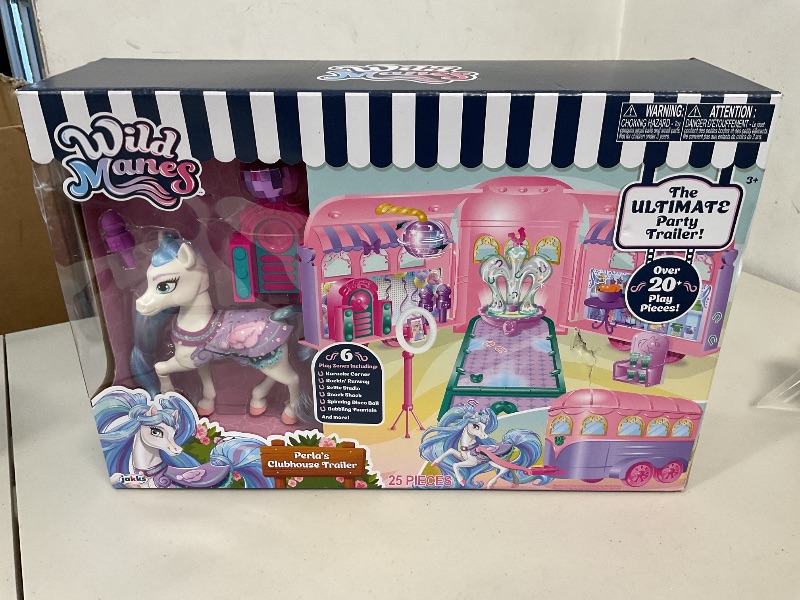 Photo 1 of Wild Manes Horse Toys Perla's Clubhouse Trailer Playset with Perla Horse Doll Figure, with Over 25 Interactive Features