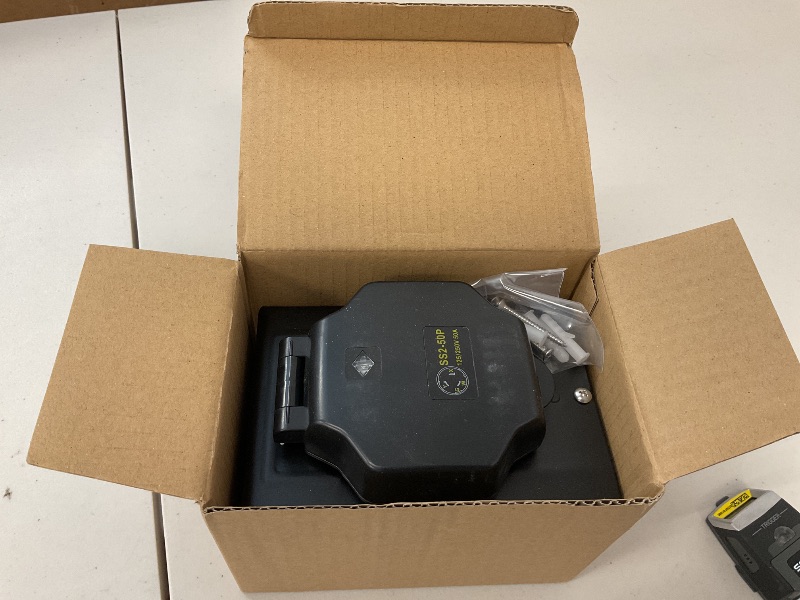 Photo 1 of FROSTYRIDER 50 Amp Generator Inlet Box,NEMA SS2-50P Power Inlet Box [Pre-Drilled] Enclosed & Lockable, 125/250V, 6250/12500W 50a Power Inlet Box, Waterproof for Outdoor Use, ETL Listed.