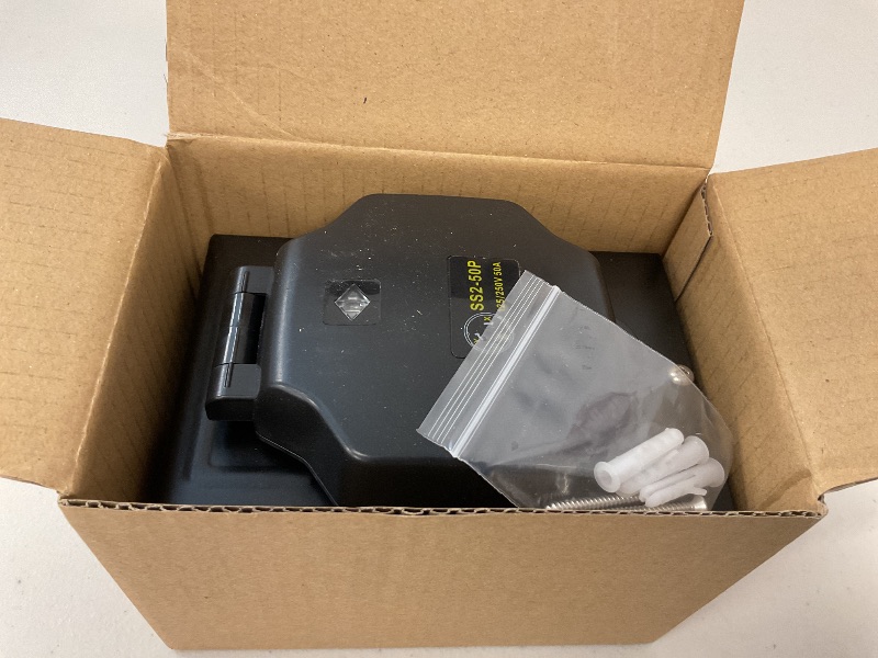Photo 1 of FROSTYRIDER 50 Amp Generator Inlet Box,NEMA SS2-50P Power Inlet Box [Pre-Drilled] Enclosed & Lockable, 125/250V, 6250/12500W 50a Power Inlet Box, Waterproof for Outdoor Use, ETL Listed.