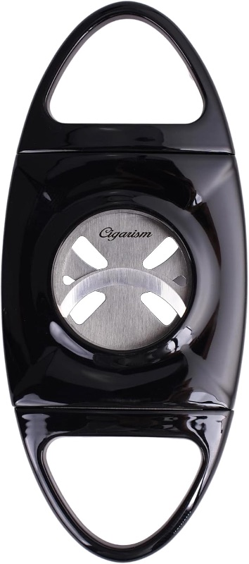 Photo 1 of Large Ring Hollow-Out Blades Straight-Cut Cigar Cutter, Up to Ring Gauge 66 (Black)