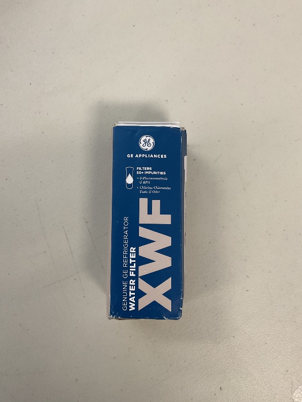 Photo 1 of GE XWF Refrigerator Water Filter | Certified to Reduce Lead, Sulfer, and 50+ Other Impurities | Replace Every 6 Months for Best Results | Pack of 1