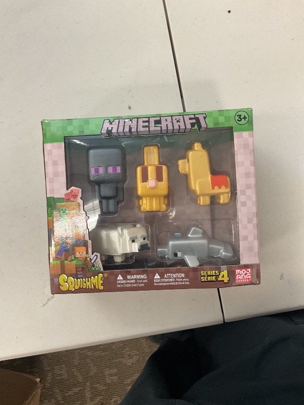 Photo 1 of Officially Licensed Minecraft SquishMe Series 4 Collector’s Box – Metallic Strawberry?Scented, 5 Characters (Enderman, Bunny, Llama, Dolphin, Polar Bear) – Soft PU Foam Gift for Ages 3+