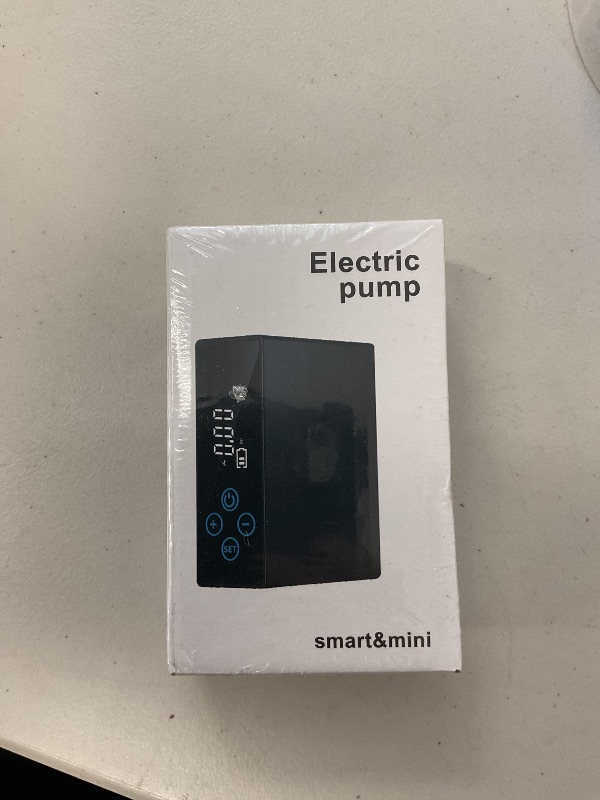 Photo 1 of Electric Bike Pump, Portable Bike Tire Pump, Max 110 PSI 2200mAh, with Presta and Schrader Valve, for Car, Road Bike, Motorcycle, Mountain Bike, E-Bike, City Bike